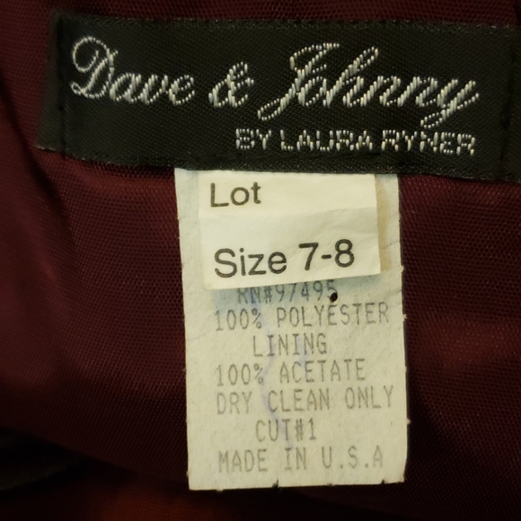 Dave & Johnny Plum Maxi Gown Size 7-8 - Picture 8 of 8